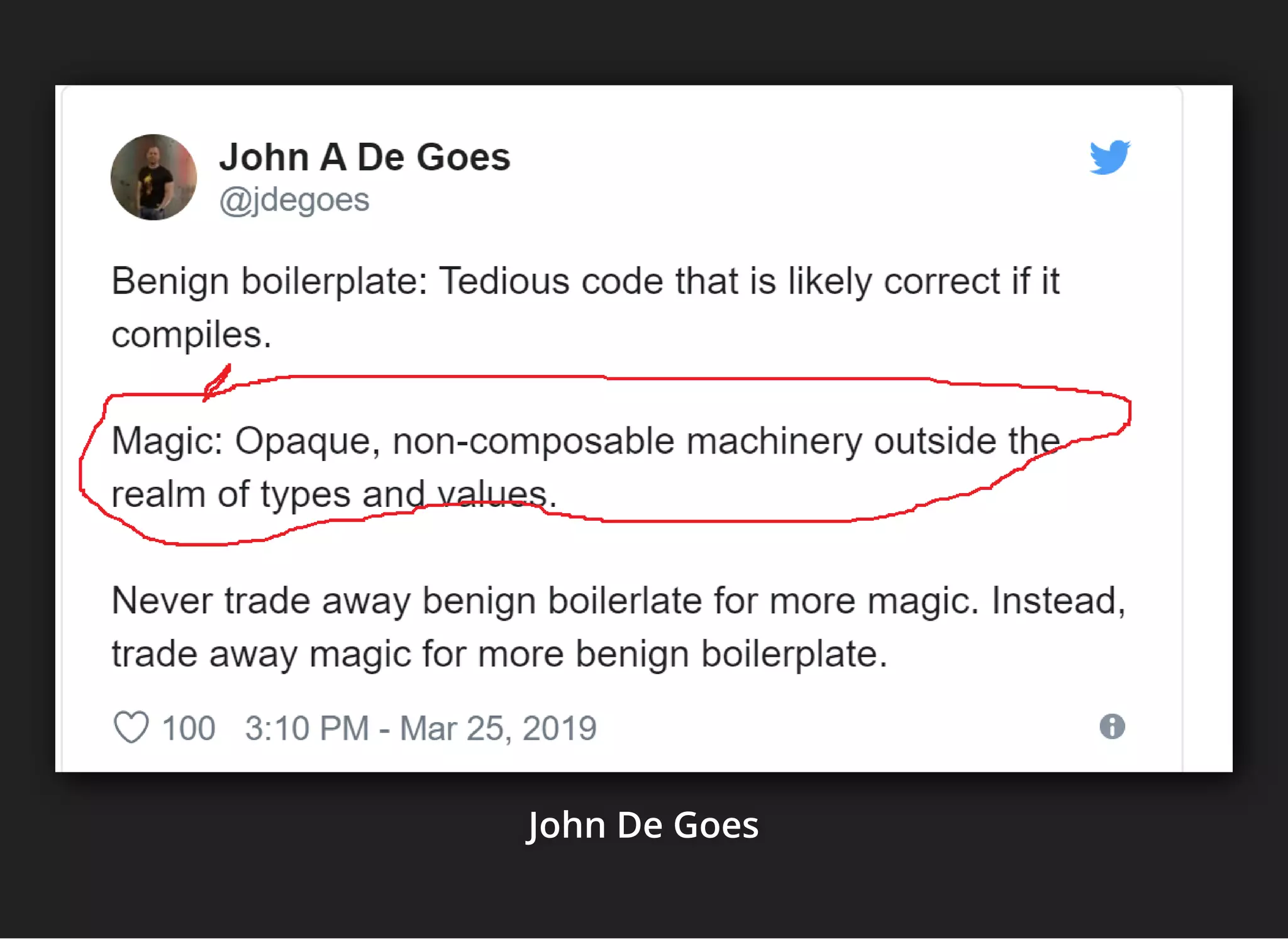 John De GoesJohn De GoesJohn De Goes
 