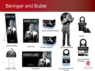Beringer and Buble Banner Display Life Size Standee Case Wrap Case Card White Zinfandel Shipper All Other Shipper Display - Mass $6 IRC Music download- Rhapsody ESCALATING REFUND NECKER $6 