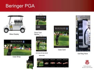 Beringer PGA Mass Display  Golf Bag Rack Case Wrap Case Card Divot Tool Necker Escalating IRC ESCALATING MIR NECKER 