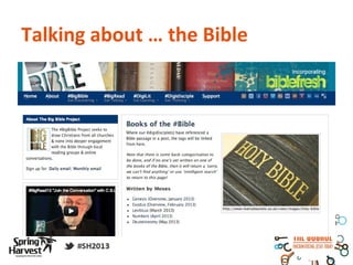 Talking about … the Bible
 