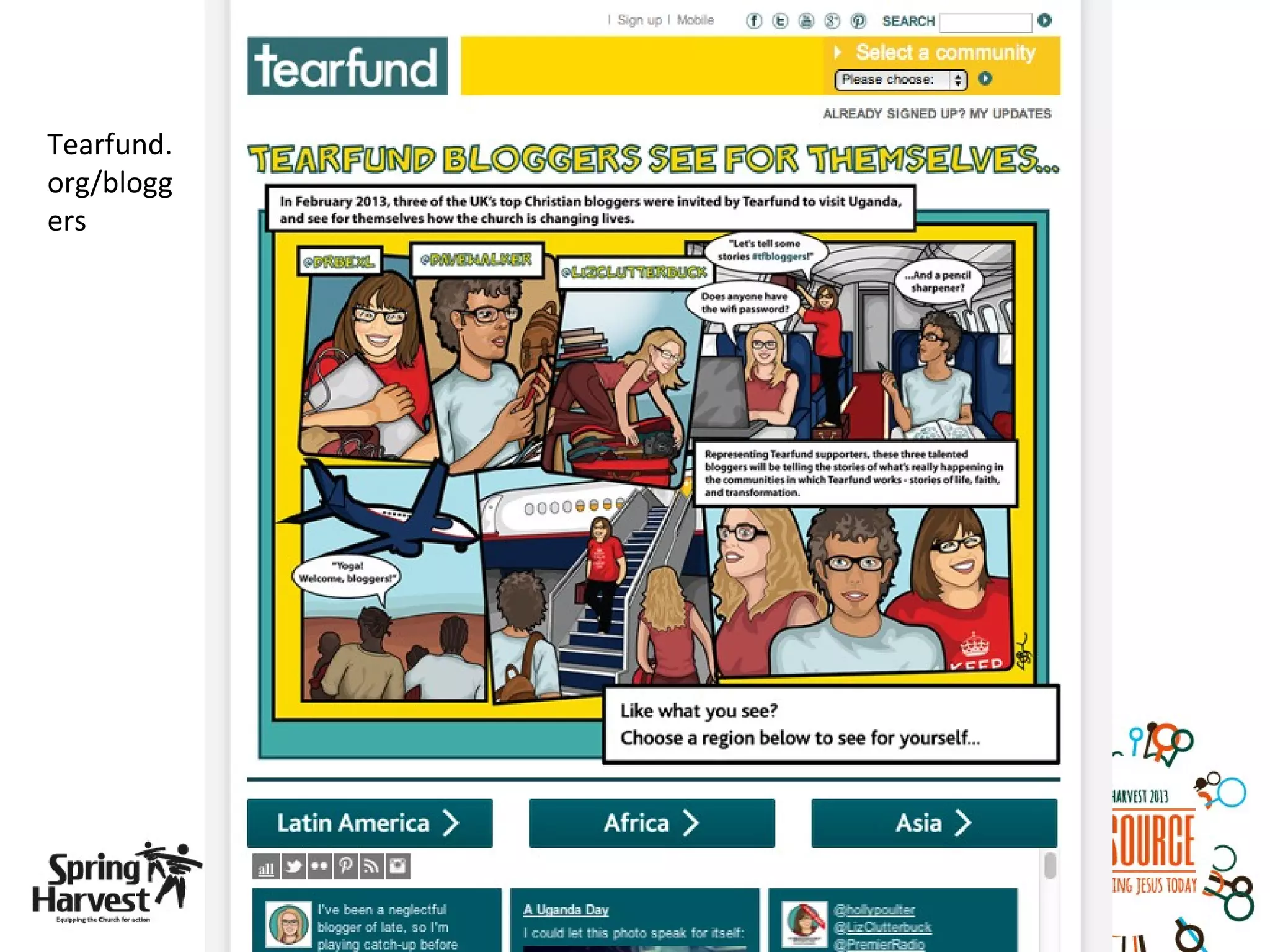 Tearfund.
org/blogg
ers
 