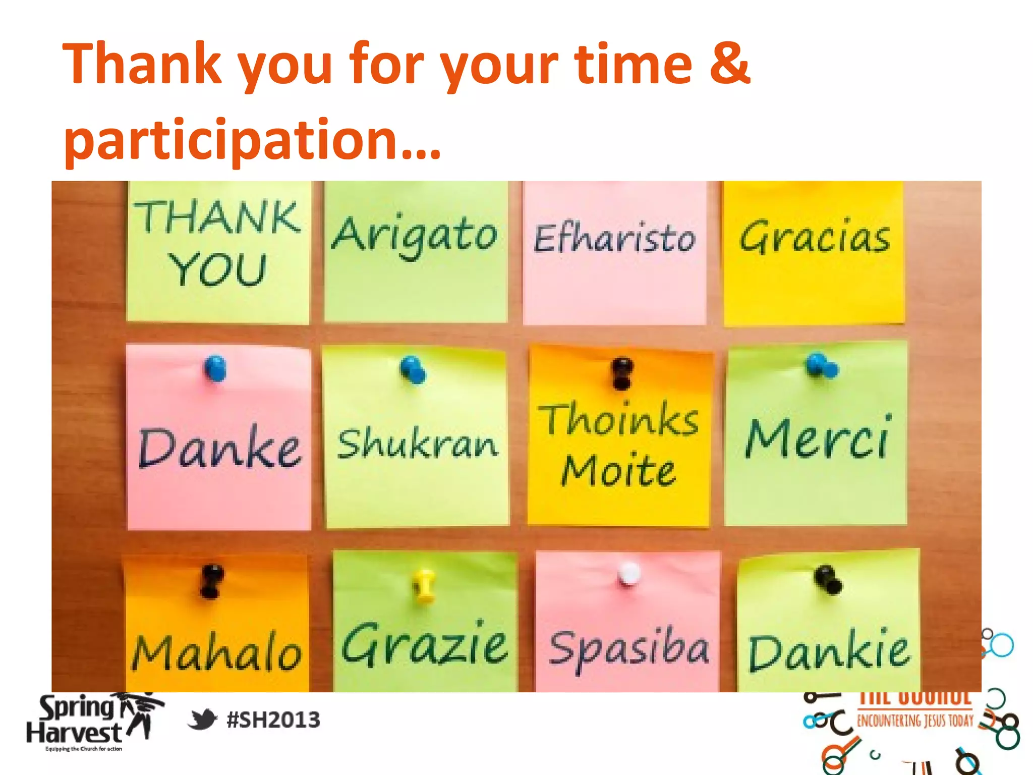 Thank you for your time &
participation…
 
