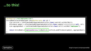 GregLTurnquist.com/springone2020
…to this!
6
 