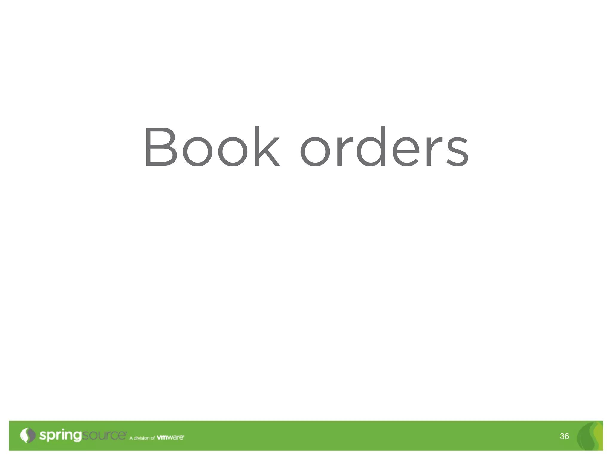 Book orders




              36
 