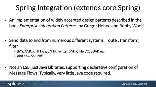 Spring Integration Splunk | PPT