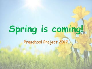 Spring is coming!
Preschool Project 2017
 