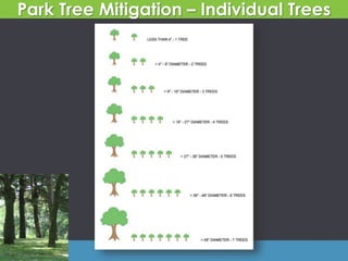 Park Tree Mitigation – Individual Trees
 