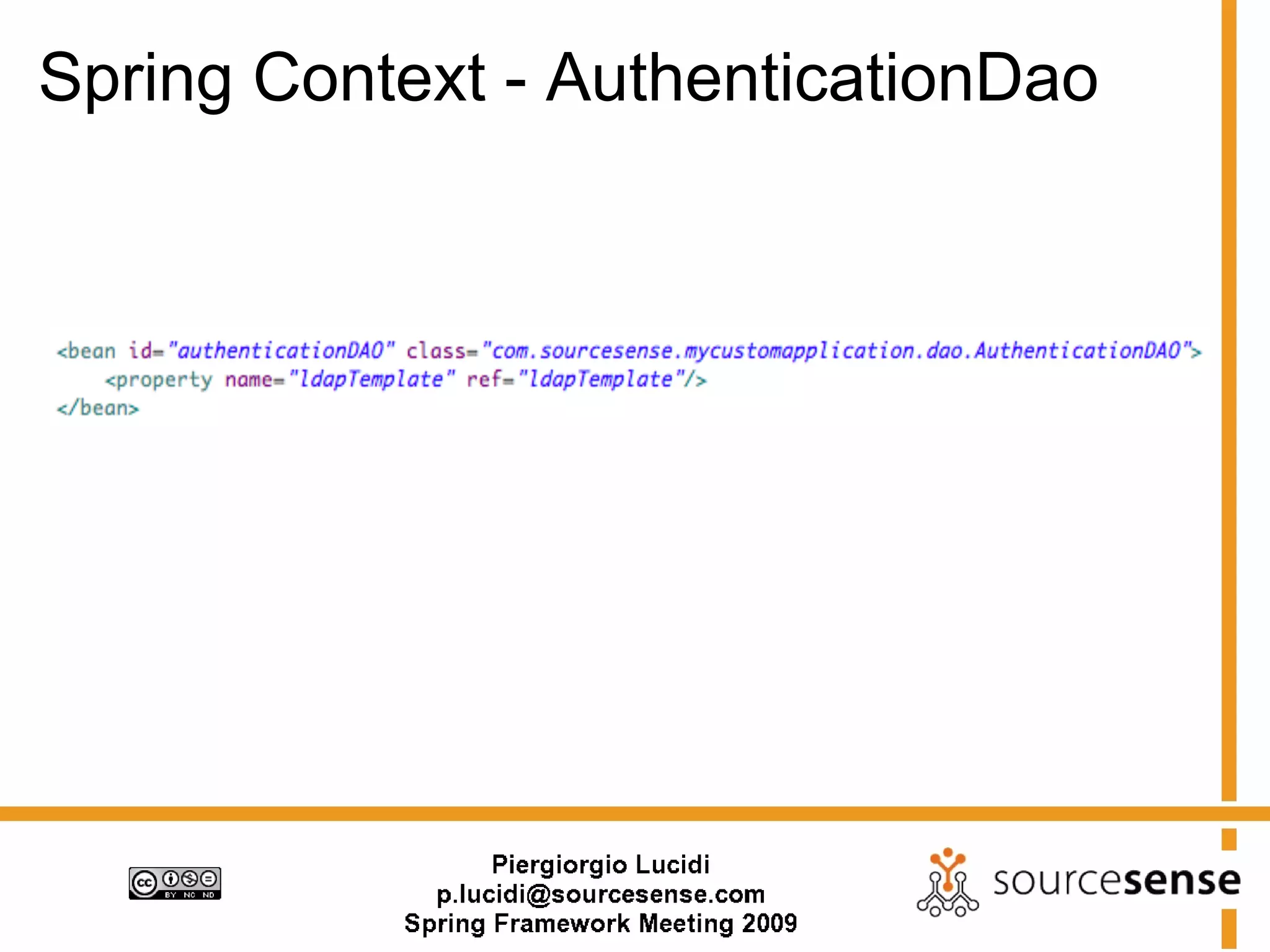 Spring Context - AuthenticationDao
 