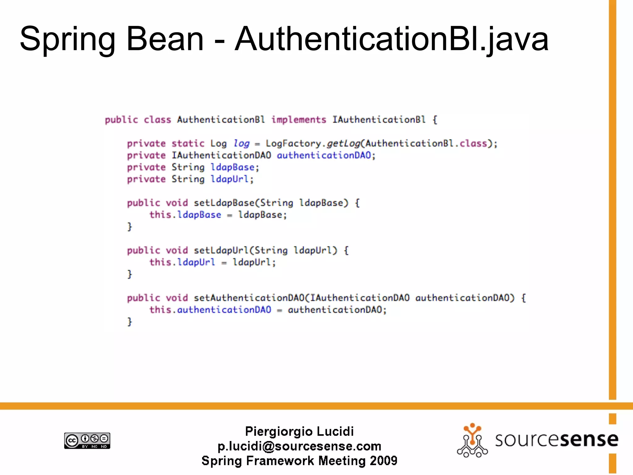 Spring Bean - AuthenticationBl.java
 