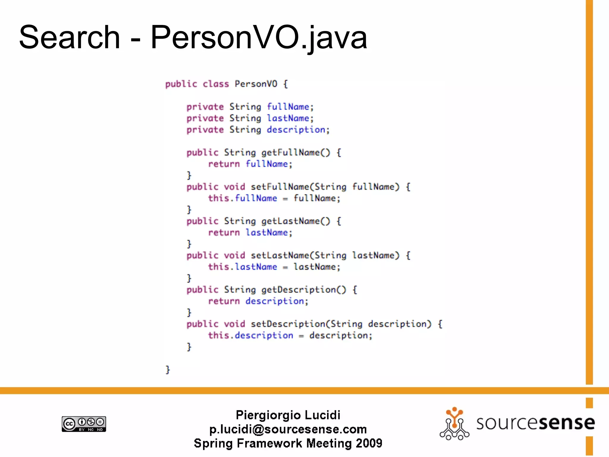 Search - PersonVO.java
 