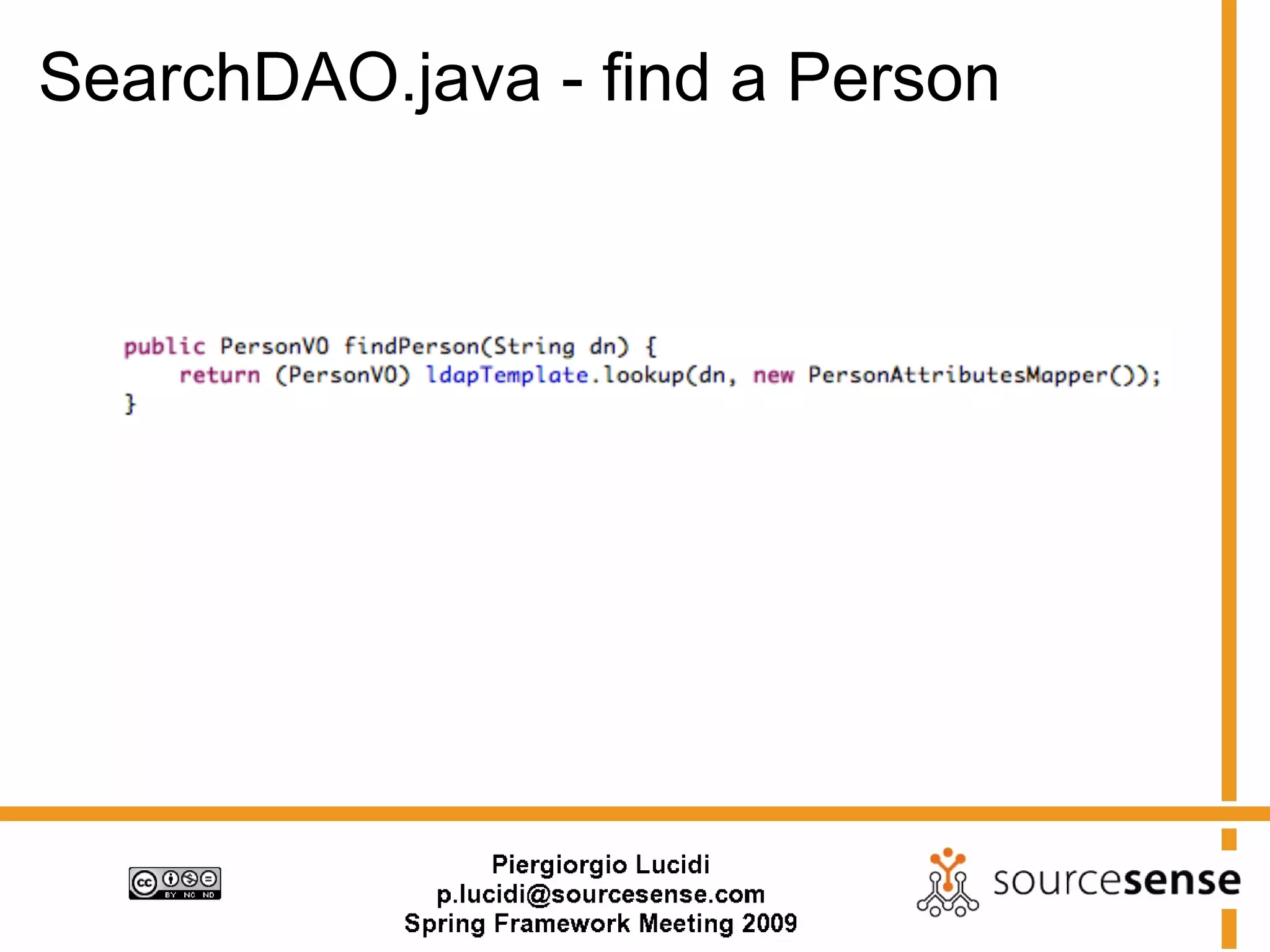SearchDAO.java - find a Person
 