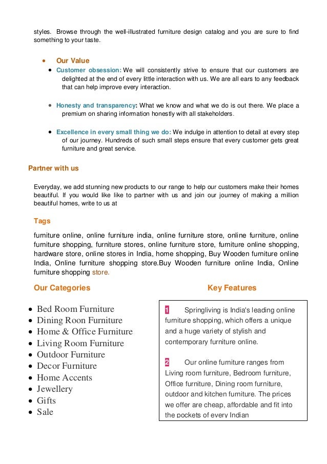 Online Furniture Store