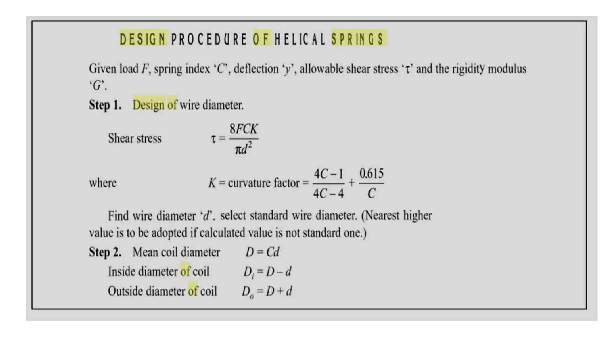 SPRING Design & Design parameters details | PDF