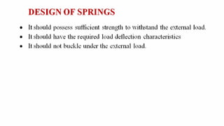 Spring Design Parameterers SPRING Design & Design parameters details | PDF