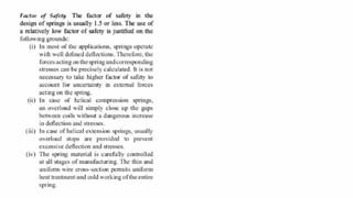 Spring Design Parameterers SPRING Design & Design parameters details | PDF