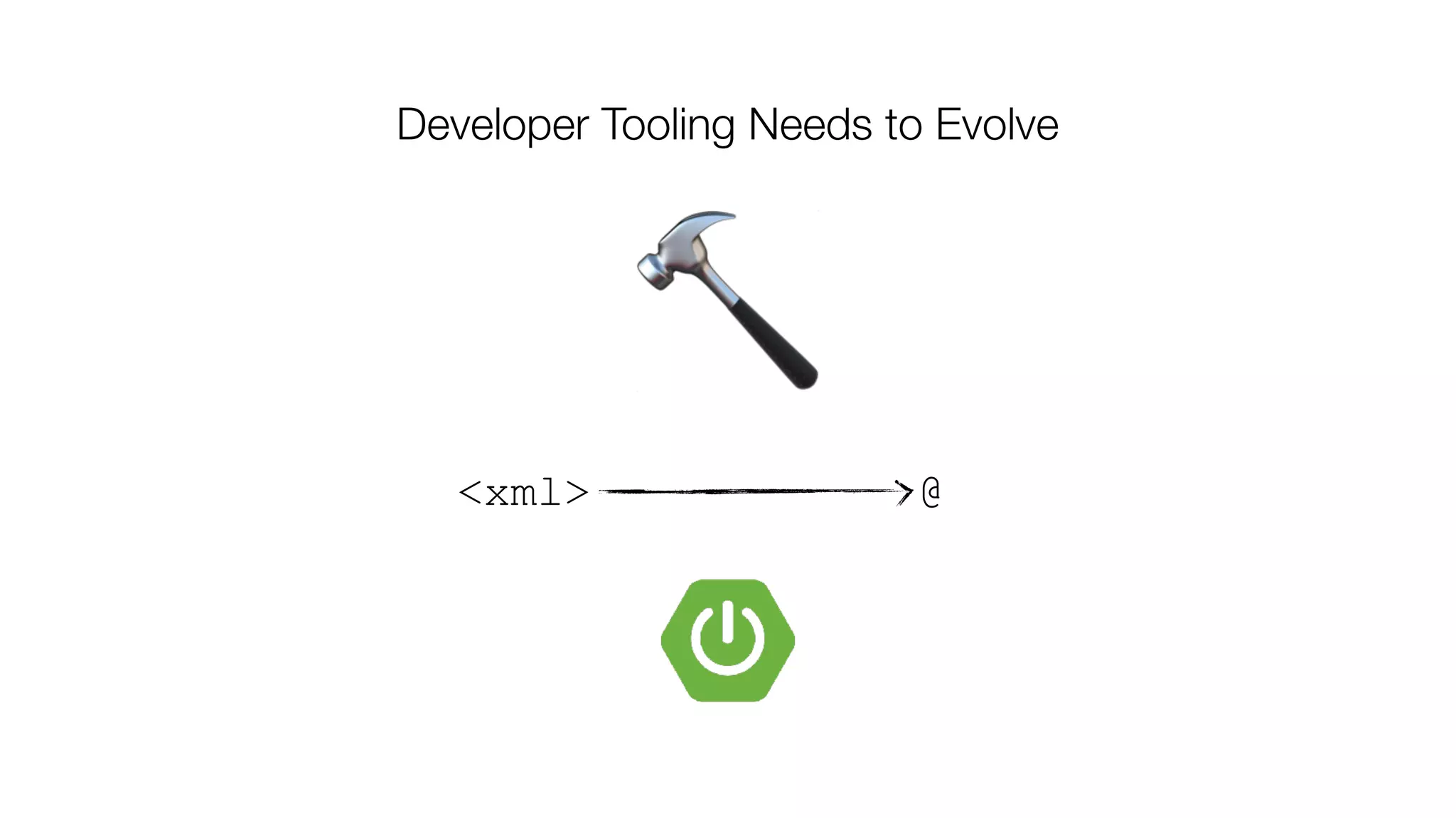 🔨
<xml> @
Developer Tooling Needs to Evolve
 