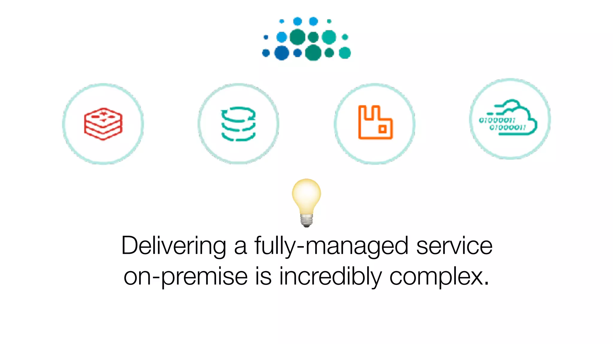 Delivering a fully-managed service
on-premise is incredibly complex.
💡
 