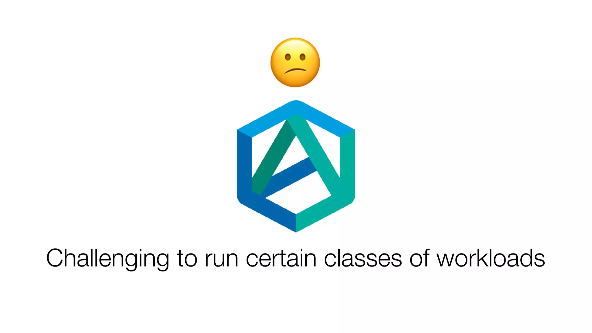 Challenging to run certain classes of workloads
😕
 