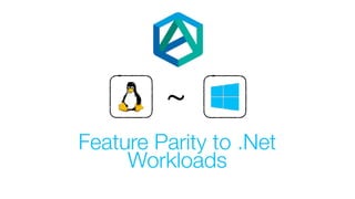 ~
Feature Parity to .Net
Workloads
 