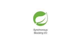 Synchronous
Blocking I/O
 