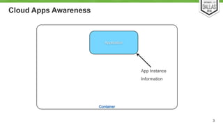 Container 
Cloud Apps Awareness 
3 
Application 
App Instance 
Information 
 