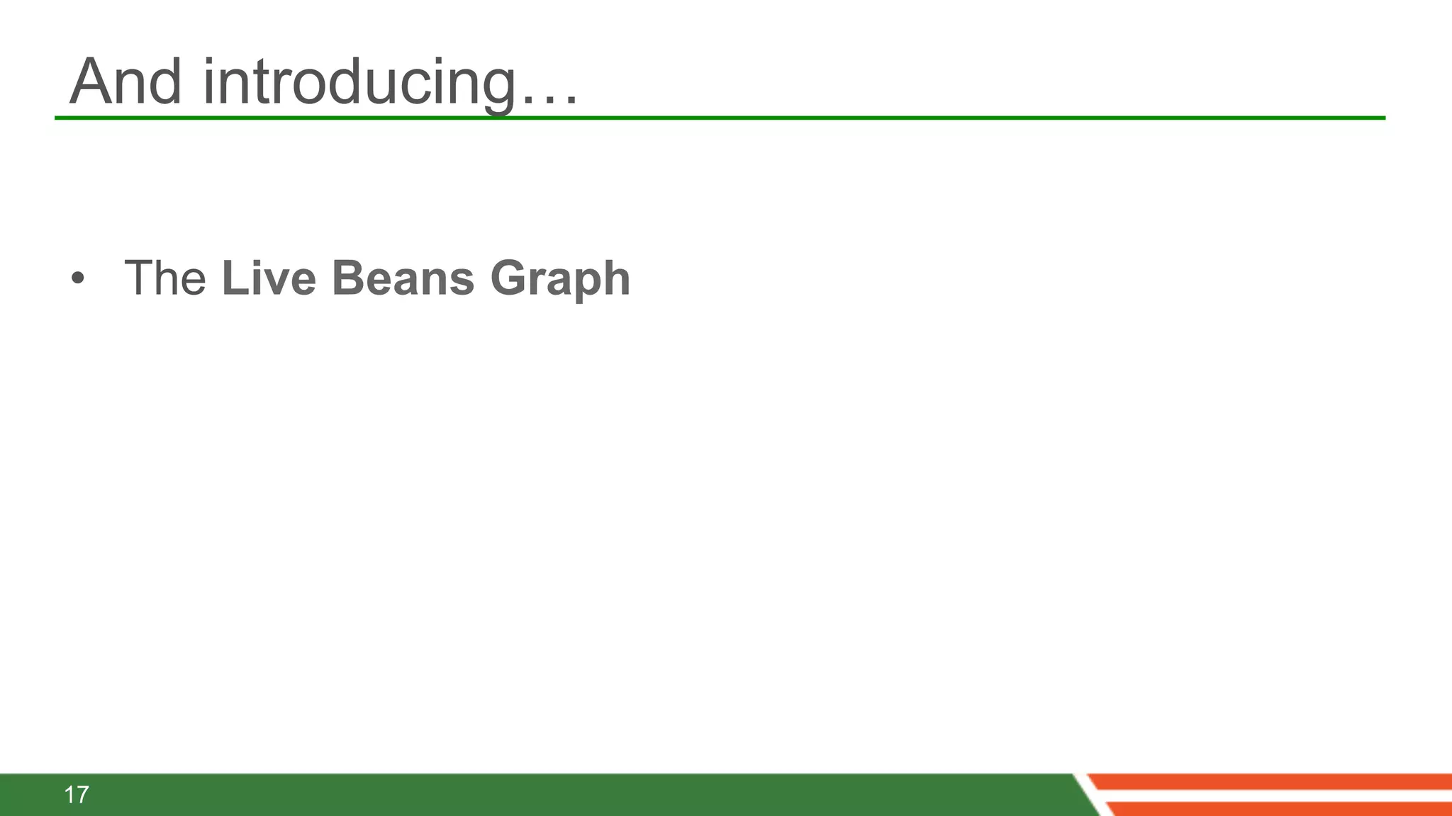 And introducing…

•  The Live Beans Graph




17
 