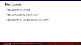 Unless otherwise indicated, these slides are © 2013-2015 Pivotal Software, Inc. and licensed under a
Creative Commons Attribution-NonCommercial license: http://creativecommons.org/licenses/by-nc/3.0/ 5
Resources
● http://spockframework.org
● https://github.com/spockframework
● http://spockframework.github.io/spock/docs/1.0
 