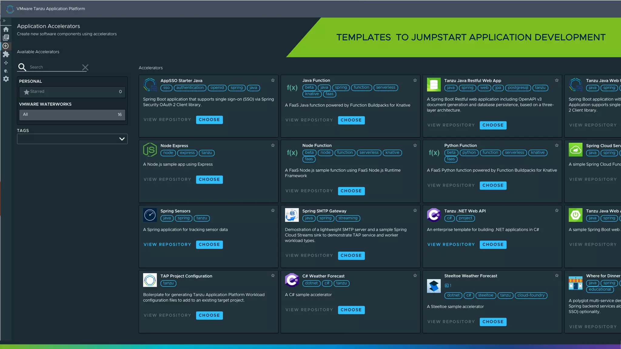 25
TEMPLATES TO JUMPSTART APPLICATION DEVELOPMENT
 