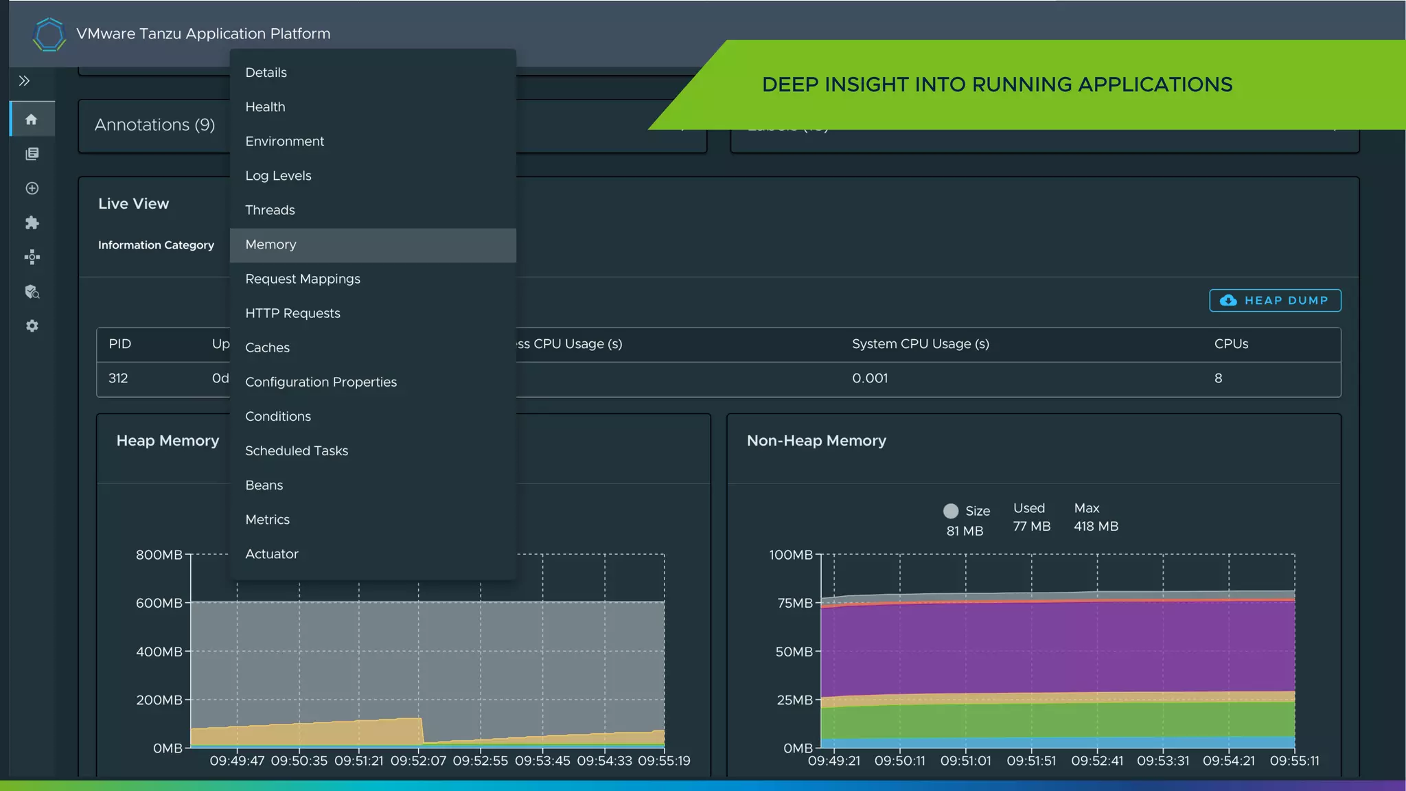 29
DEEP INSIGHT INTO RUNNING APPLICATIONS
 