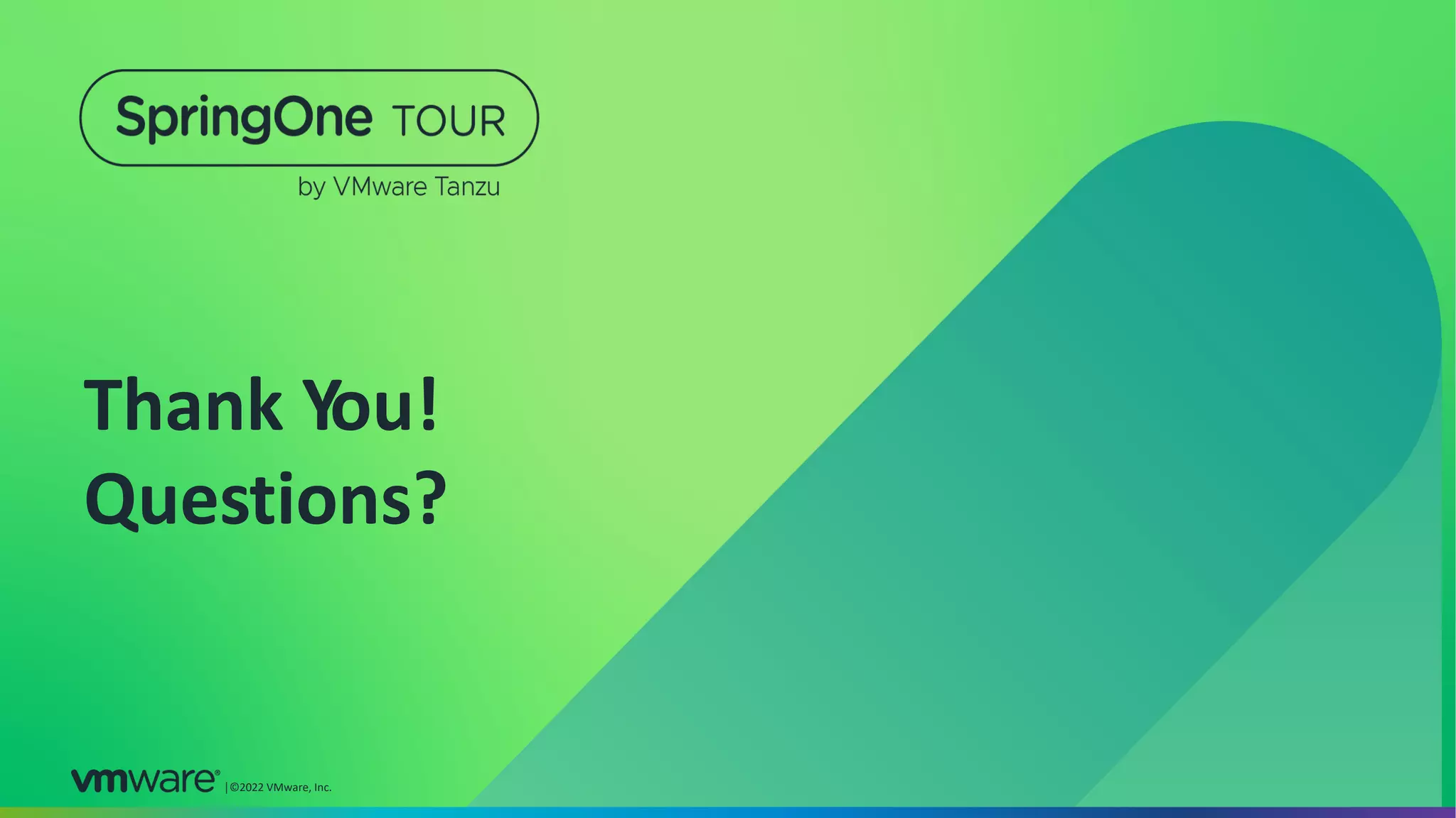 │©2022 VMware, Inc.
Thank You!
Questions?
 