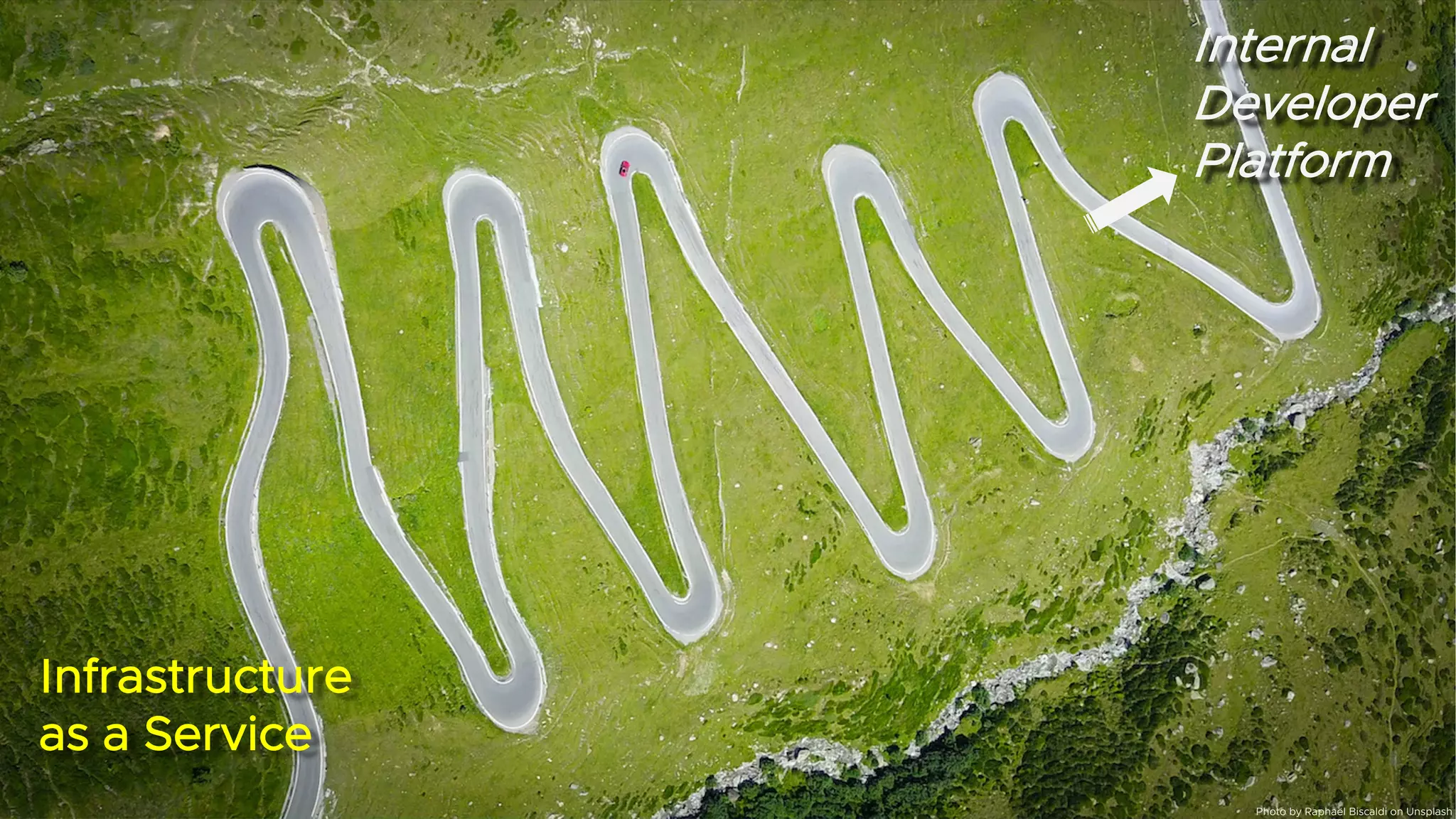 Internal
Developer
Platform
Internal
Developer
Platform
Infrastructure
as a Service
Photo by Raphaël Biscaldi on Unsplash
 