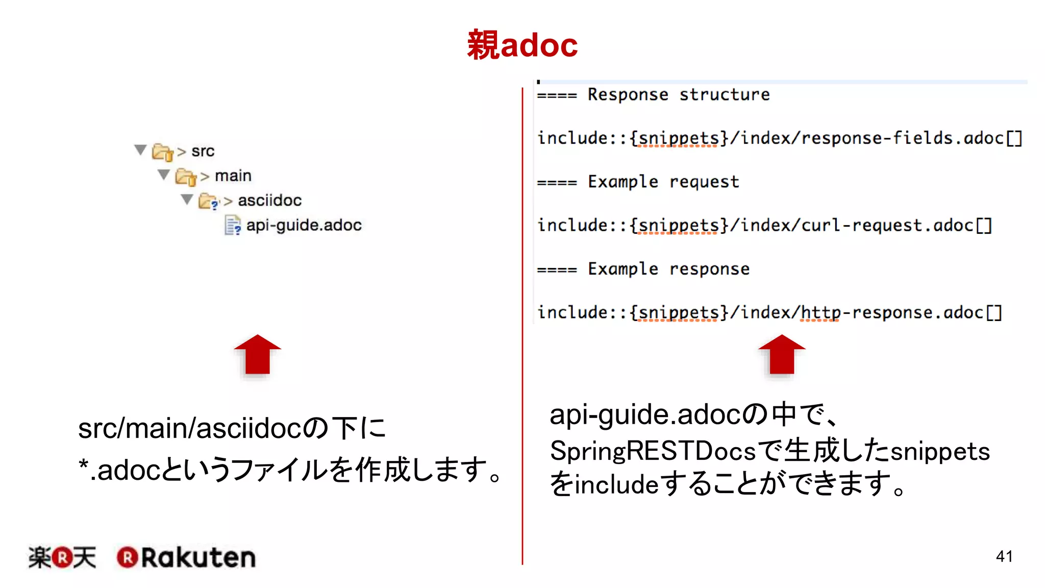 snippetsの親は自分で用意
41
 