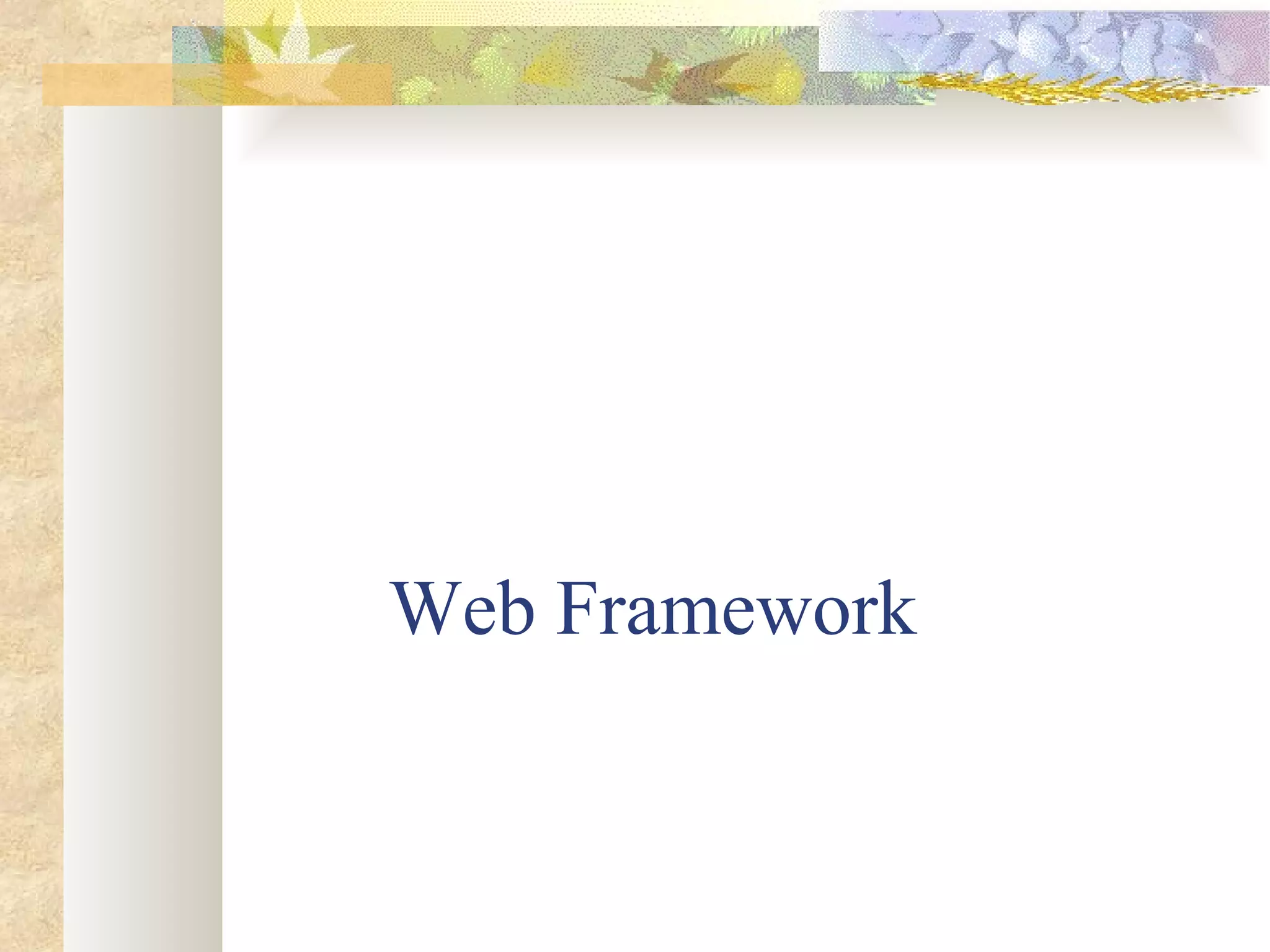 Web Framework 