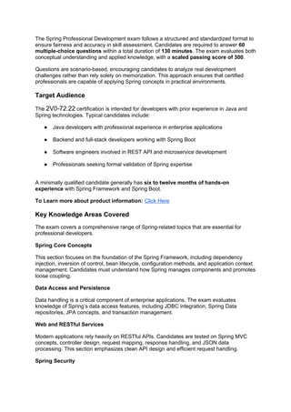 Spring Professional Develop Certification An In-Depth Overview.docx