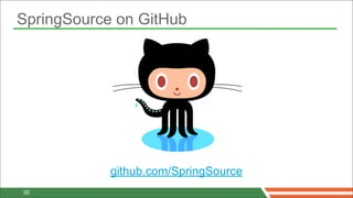 SpringSource on GitHub




            github.com/SpringSource
30
 