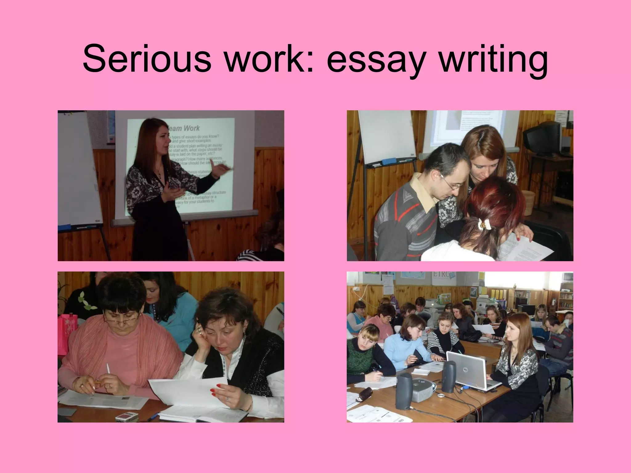 Serious work: essay writing 