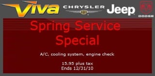 Spring Service Special – Viva Dodge Chrysler Jeep El Paso TX