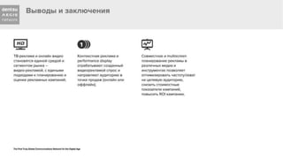 "Интернет и ТВ: принципы совместного планирования и реализации кампании"  презентация Андрея Чернышова