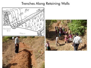Trenches Along Retaining Walls
 