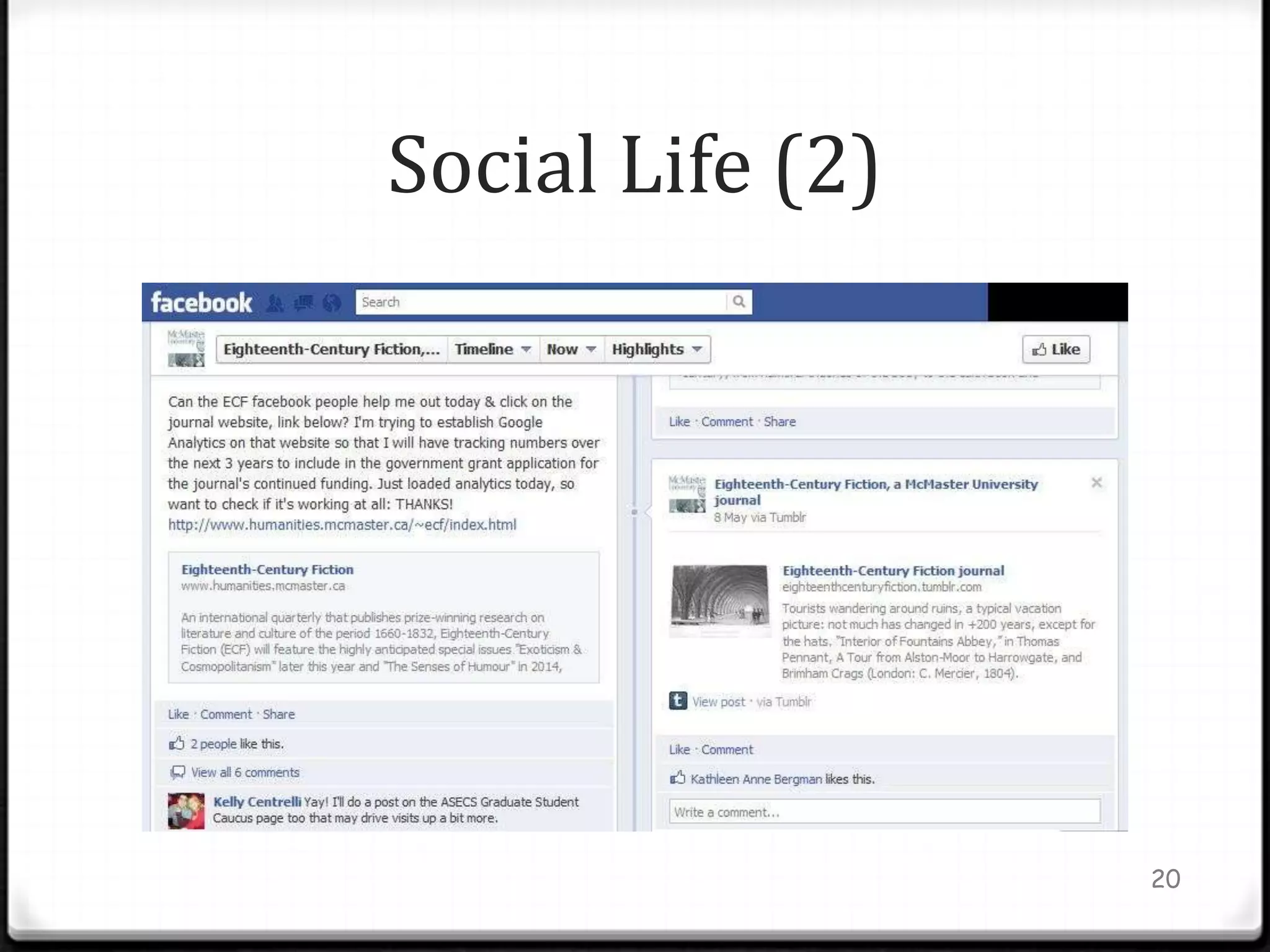 Social Life (2)




                  20
 