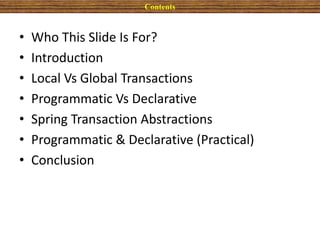 Spring Transaction Management | PPT