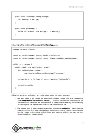 Spring tutorial | PDF