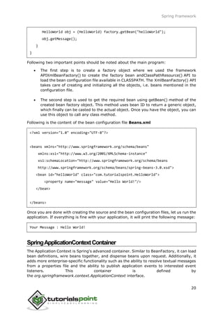 Spring tutorial | PDF