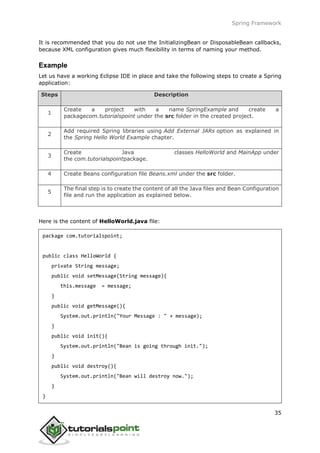 Spring tutorial | PDF