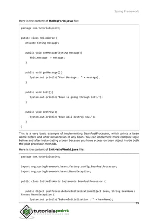 Spring tutorial | PDF