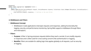 Interceptor Spring Middleware Spring Web Presentation - Framework and Its Ecosystem | PPTX
