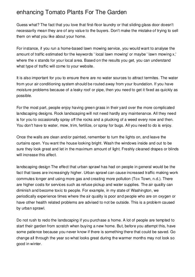 Enhancing Tomato Plants For The Garden