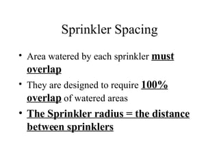 Sprinkler Spacing ,[object Object],[object Object],[object Object]