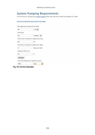 218
SPRINKLER IRRIGATION
Fig. 14.5. On-line Calculator
 