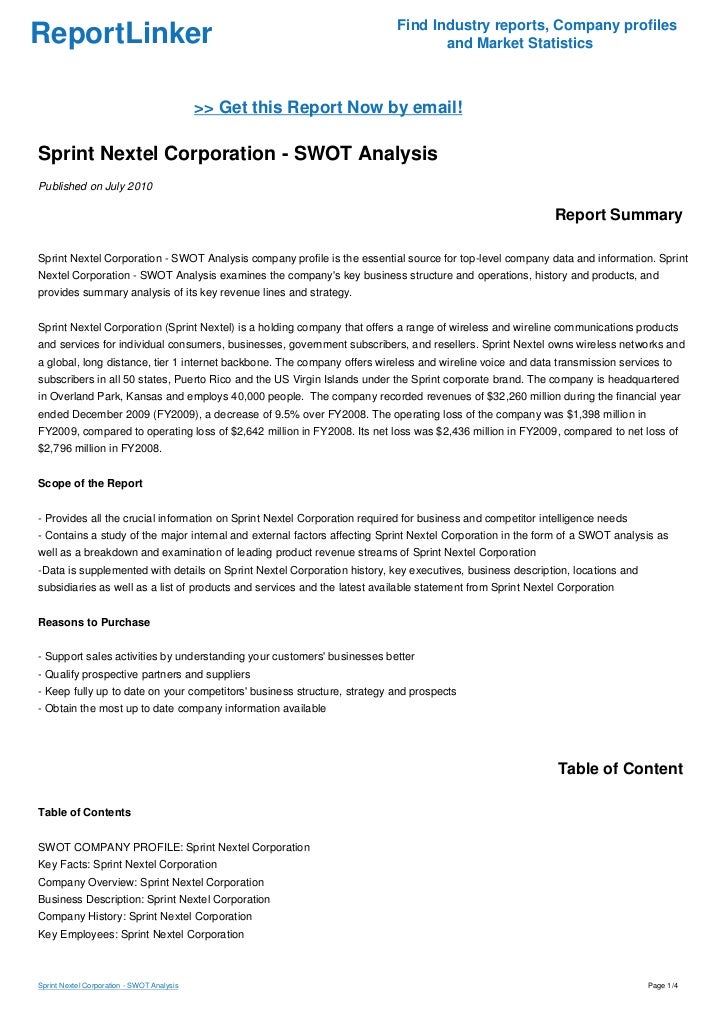 analysis of sprint nextel essay Buy, sell and hold ratings for sprint corporation (s) stock -- includes historical recommendations and average analyst recommendations. analysis of sprint nextel essay Buy, sell and hold ratings for sprint corporation (s) stock -- includes historical recommendations and average analyst recommendations.